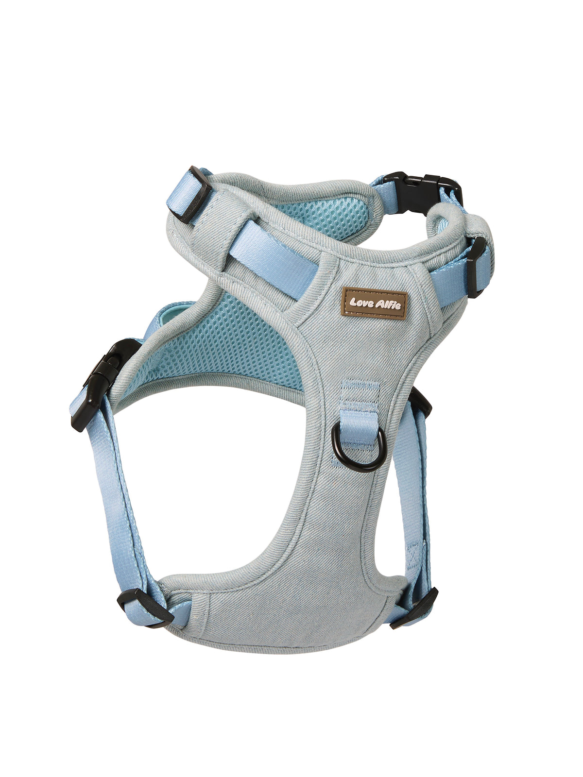 No-Pull Harness Baby Blue Denim
